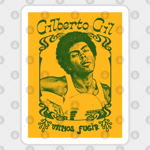 Gilberto Gil \/\/\/ Retro Original Fan Art Design Sticker by DankFutura